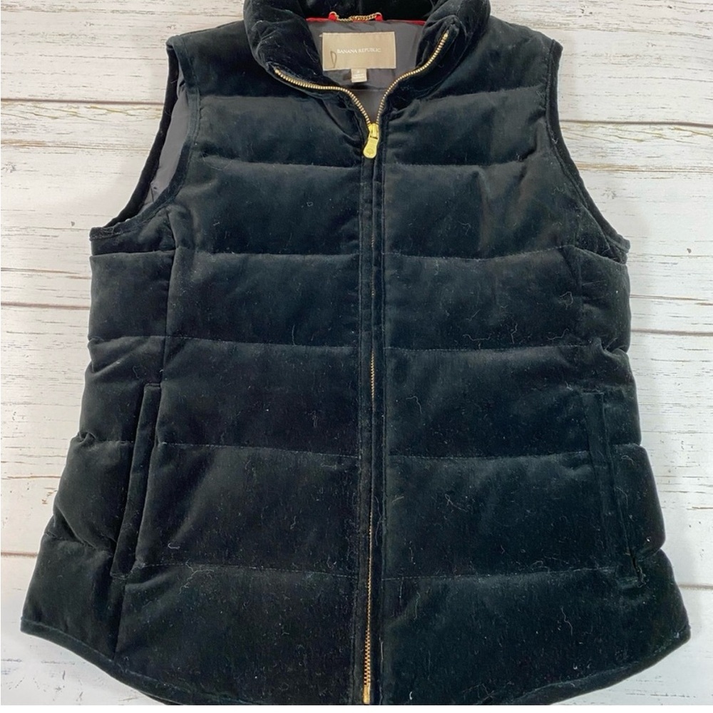 Banana Republic Black Quilted Vest